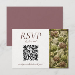 Cartão RSVP Casamento no Jardim de Vitral