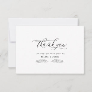 Cartão RSVP Casamento Obrigado