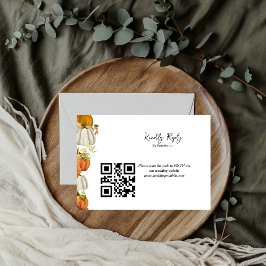 Cartão RSVP Casamento outono caia Por favor, responda