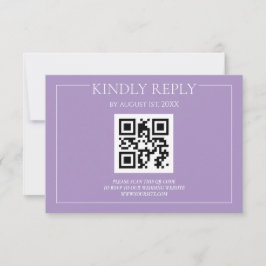 Cartão RSVP Casamento Pastel Roubado Moderno Elegante