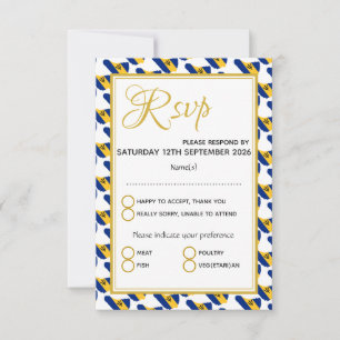 Cartão RSVP Casamento Personalizado BARBADOS