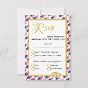 Cartão RSVP Casamento Personalizado de Escritura Cristã da AMÉ