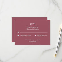 Casamento Personalizado Simples Maroon