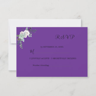 Cartão RSVP Casamento por Aquarela de inverno