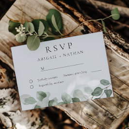 Cartão RSVP Casamento por Aquarela Moderno Elegante