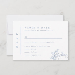 Cartão RSVP Casamento por Monograma das Vinhas de Abóbora