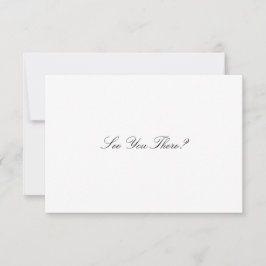 Cartão RSVP Casamento Preto e Branco Elegante