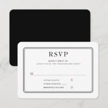 Casamento Preto e Branco Moderno Elegante Formal