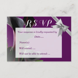 Cartão RSVP Casamento Purple Calla Lily