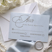 Casamento Romântico de Luxo Azul Marrom