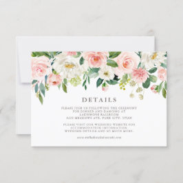 Cartão RSVP Casamento Romântico de Primavera de Aquarela Bloom