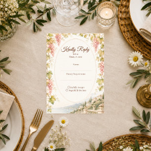 Cartão RSVP Casamento Romântico em Vinhedo
