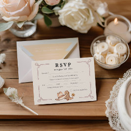 Cartão RSVP Casamento Russo De Cowboy De Casamento Ocidental