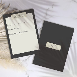 Cartão RSVP Casamento Russo Elegante