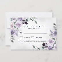 Casamento Russo Floral de Dusty Purple e Cinzas Pr