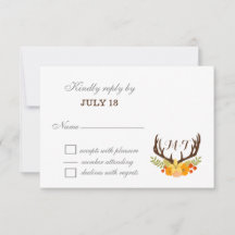 Casamento Rustic Antler Deer Floral Woodland