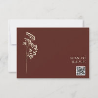 Casamento Rustic Beet Red Gypsophila Código QR