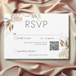 Cartão RSVP Casamento Rustic Boho Delicate Fall Selvagens