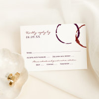 Casamento Rustic Dark Red Wine Stain