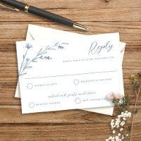 Casamento Rustic Elegant Dusty Blue Wildflower
