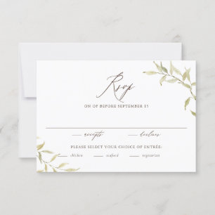 Cartão RSVP Casamento Rustic Watercolor