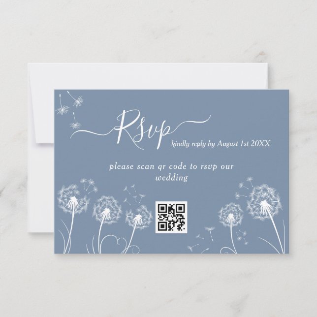 Cartão RSVP Casamento Rústico de Flores Silvestres Simples (Frente)