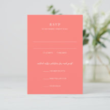 Casamento Simples Coral Vibrante Moderno e Ousado
