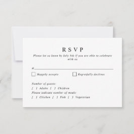 Cartão RSVP Casamento Simples da Terra Botânica do Monograma