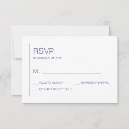 Cartão RSVP Casamento simples e minimalista contemporâneo