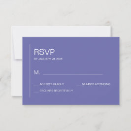 Cartão RSVP Casamento simples e minimalista contemporâneo