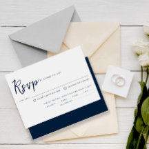 Casamento Simples Marinho Azul De Caligrafia