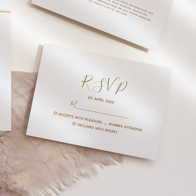 Cartão RSVP Casamento Simples Minimalista (Criador carregado)