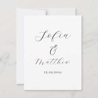 Cartão RSVP Casamento simples obrigado