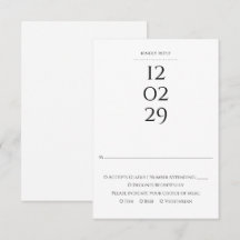 Casamento Simples Preto e Branco Data Especial