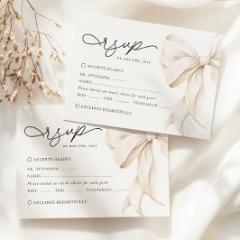 Cartão RSVP Casamento Simplístico Moderno Elegante