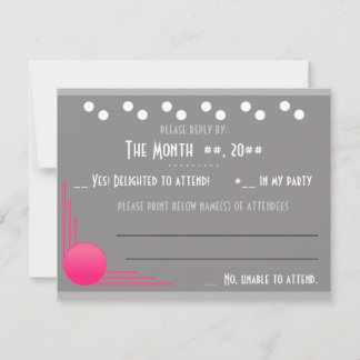 Cartão RSVP Casamento South Beach Deco (Resposta)