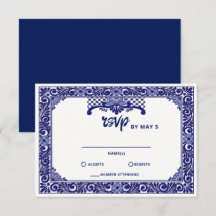 Casamento Talavera Azul Marinha Mexicano