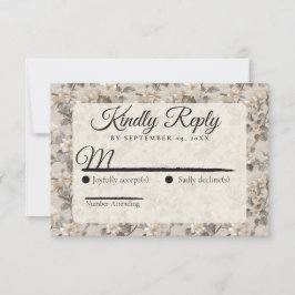 Cartão RSVP Casamento Temático de Jardineiras Lindas