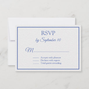 Cartão RSVP Casamento temático náutico azul e branco