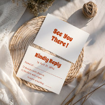 Casamento Tipografia Laranja Queimada Retro
