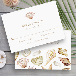 Cartão RSVP Casamento Tropical Elegante