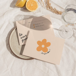 Cartão RSVP Casamento Único Colorido Moderno Retro Funky