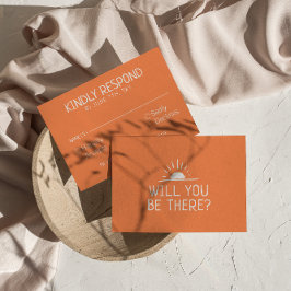 Cartão RSVP Casamento Único Do Deserto Ocidental Desenhado Pel