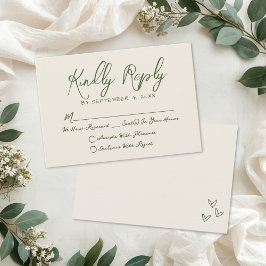 Cartão RSVP Casamento Vintage Retro Desenhado à Mão