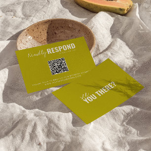 Cartão RSVP Casamento Whimsical com Código QR Retroativo Color