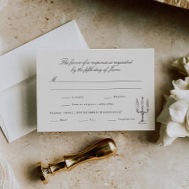 Cartão RSVP Casamento Whimsical Ilustrado