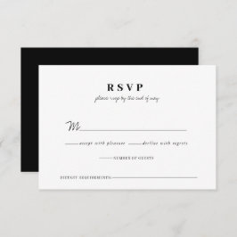 Cartão RSVP Casamento Whimsical Moderno