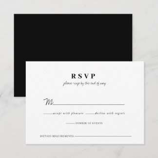 Cartão RSVP Casamento Whimsical Moderno