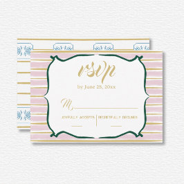 Cartão RSVP Casamento White Lotus