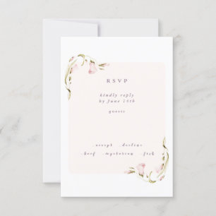 Cartão RSVP Casamento WildFlower do canto botânico do Boho Pr